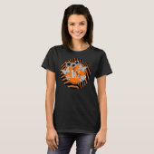 Oranje zwarte zilver Zebra Glitter Sweet 16 T-Shir T-shirt (Voorkant volledig)