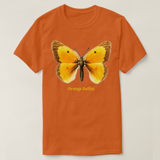 Oranje zwavelvlinder t-shirt (Design voorkant)