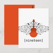 Oranje Zwemmen Guitar Table Briefkaart (Voorkant / Achterkant)