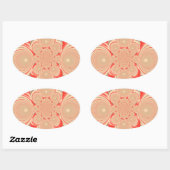 Oranje zwenkontwerp ovale sticker (Vel)