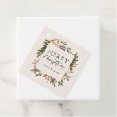  oranjebloem met kerstnaam bedankjes labels (In situ)