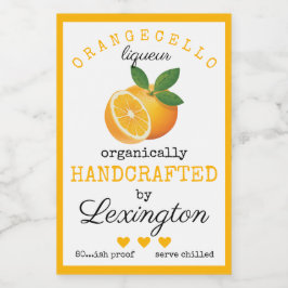OranjeCello Label voor kleine flessen | Voedselcontainer Etiket