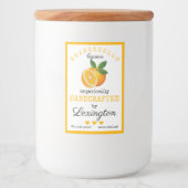 OranjeCello Label voor kleine flessen | Voedselcontainer Etiket (Voorkant)