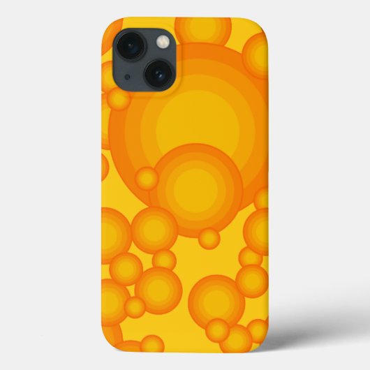 Oranjer 70s styling cirkels als bellen Case-Mate iPhone Case (Achterkant)