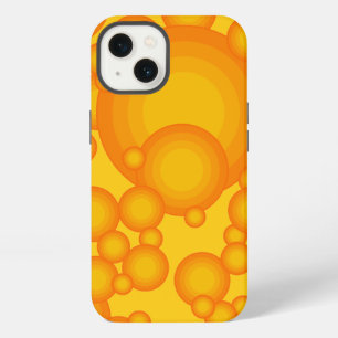 Oranjer 70s styling cirkels als bellen Case-Mate iPhone 13 Hoesje