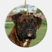 Oranjeregroen bospatrijs keramisch ornament (Achterkant)