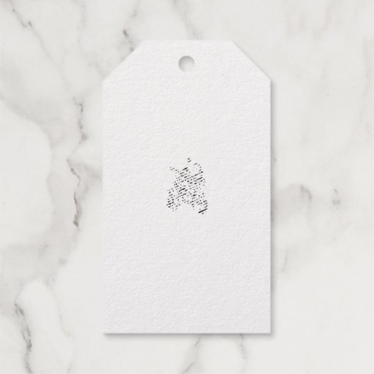 Oranjerode decoratieve ontwerp cadeaulabels (Achterkant)