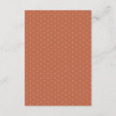 Oranjerode Terracotta Rozen Bruiloftdetails met Ho Informatiekaartje (Achterkant)
