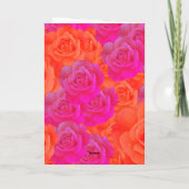 OranjeRoze Bloemen Roos Abstract QR Code Huwelijk (Achterkant)