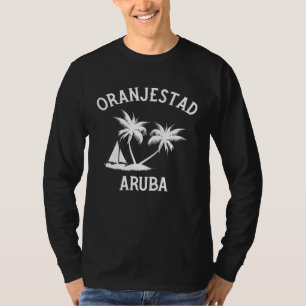 Oranjestad Aruba Caribisch Eiland Vakantie T-shirt