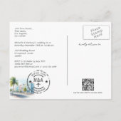 Oranjestad Aruba Destination Wedding Save the Date Briefkaart (Achterkant)