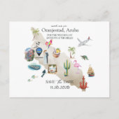 Oranjestad Aruba Destination Wedding Save the Date Briefkaart (Voorkant)