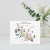 Oranjestad Aruba Destination Wedding Save the Date Briefkaart (Staand voorkant)