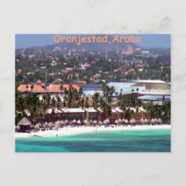 Oranjestad, Aruba in Waterverf Briefkaart