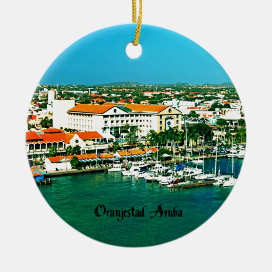 Oranjestad Aruba Keramisch Ornament (Voorkant)