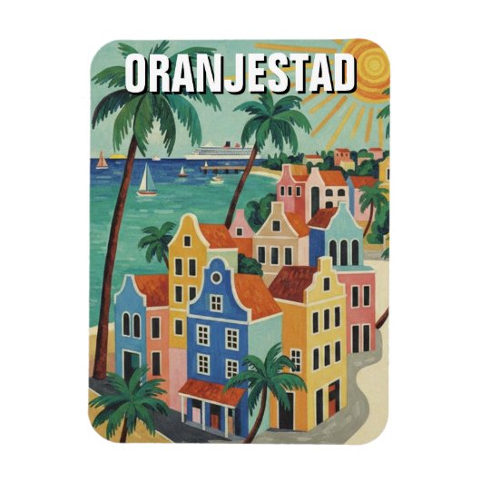 Oranjestad Aruba Reizen Magneet (Verticaal)