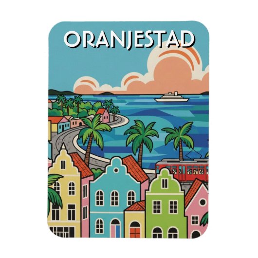 Oranjestad Aruba Reizen Magneet (Verticaal)