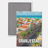 Oranjestad Aruba Reizen Magneet (Voorkant / Achterkant)