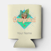 Oranjestad Aruba Retro  Caribisch Souvenir Blikjeskoeler (Achterkant)