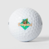 Oranjestad Aruba Retro  Caribisch Souvenir Golfballen (Voorkant)