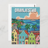 Oranjestad Aruba Travel Briefkaart (Voorkant / Achterkant)