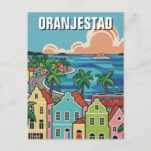 Oranjestad Aruba Travel Briefkaart (Voorkant)