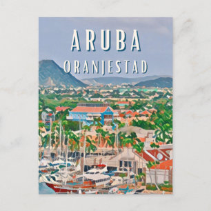 Oranjestad, de kleurrijke stad der Antillen Briefkaart