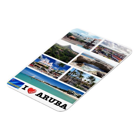 Oranjestad - I Love - Aruba - Magneet (Linkerzijde)