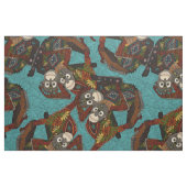 oranjestans blauw stof (Fat Quarter)