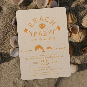 Oranjestrand Baby Oceaan Scene Baby Shower Kaart