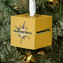 Oranmentkubus (Goldenrodekleur) Decoratie