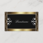 Orante Black Brown Golden Sparkle Jewels Ornamente Visitekaartje (Voorkant)