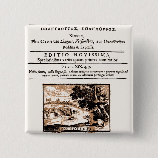 Oratio Dominica Vierkante Button 5,1 Cm (Voorkant)