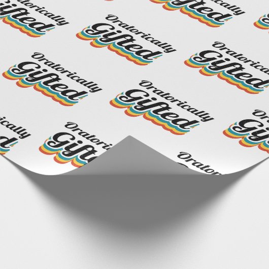 Oratorisch getinte debiteurenforum cadeaupapier (Hoek)