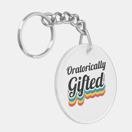 Oratorisch getinte debiteurenforum sleutelhanger (Voorkant Links)