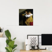 Orazio Gentileschi de Lute Player Poster (Thuiskantoor)