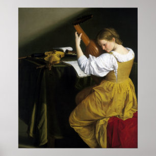 Orazio Gentileschi de Lute Player Poster