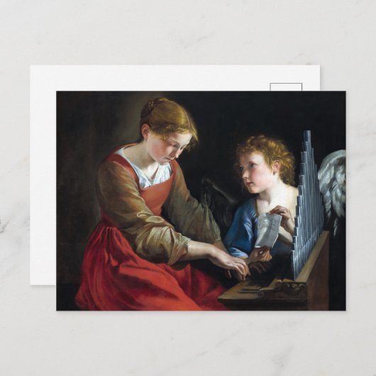 Orazio Gentileschi en Giovanni Lanfranco Saint Briefkaart (Voorkant / Achterkant)