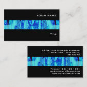 Orb Blue stripe visitekaartje zwart (Voorkant / Achterkant)