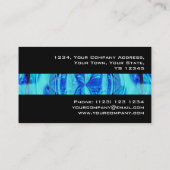 Orb Blue stripe visitekaartje zwart (Achterkant)