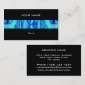 Orb Blue stripe visitekaartje zwart terug (Voorkant / Achterkant)