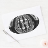 Orb Chrome Black sticker oval (Envelop)