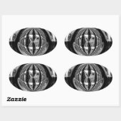Orb Chrome Black sticker oval (Vel)