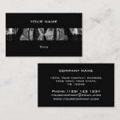 Orb Chrome Black stripe visitekaartje zwart terug (Voorkant / Achterkant)