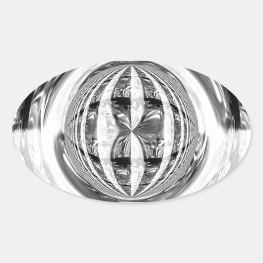 Orb Chrome sticker oval (Voorkant)