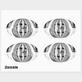 Orb Chrome sticker oval (Vel)