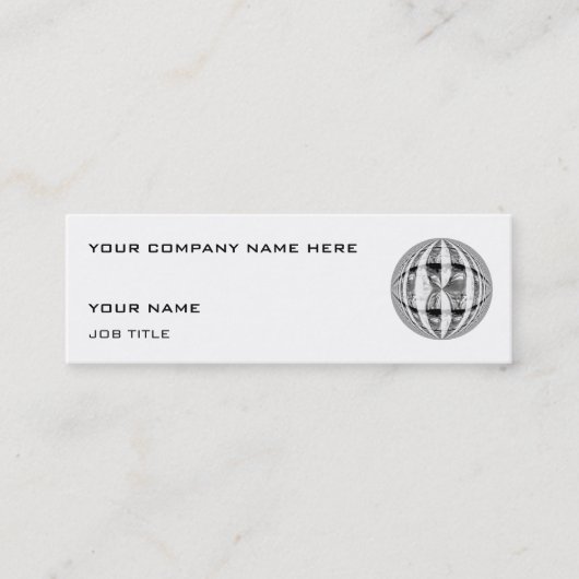 Orb Chrome visitekaartje white skinny (Voorkant)