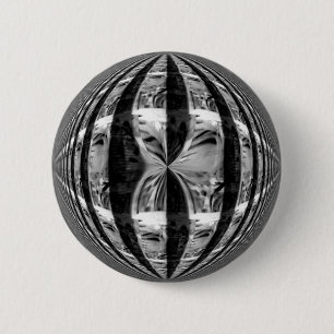 Orb chrome zwarte knop rond ronde button 5,7 cm