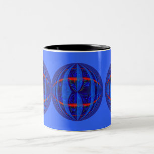 Orb Dark Blue Round mok blauw