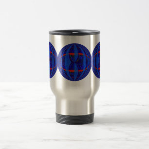 Orb Dark Blue Round-reisbus Reisbeker